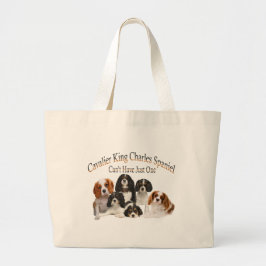 Bolsa Tote Grande O Cavaleiro Rei Charles Spaniel não pode ter apena