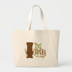 Bolsa Tote Grande O Design do restaurante Tiki Trader
