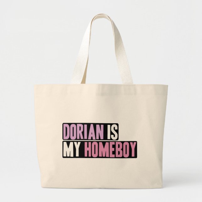 Bolsa Tote Grande O Dorian é meu ficar em casa (Frente)