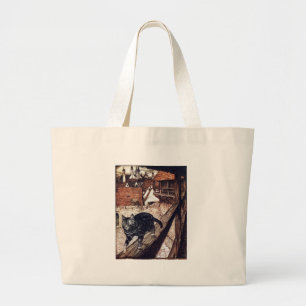 Bolsa Tote Grande O gato do castelo por Rackham
