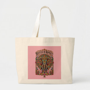 Bolsa Tote Grande O Gigante Gentil: Design Artístico de Elefante