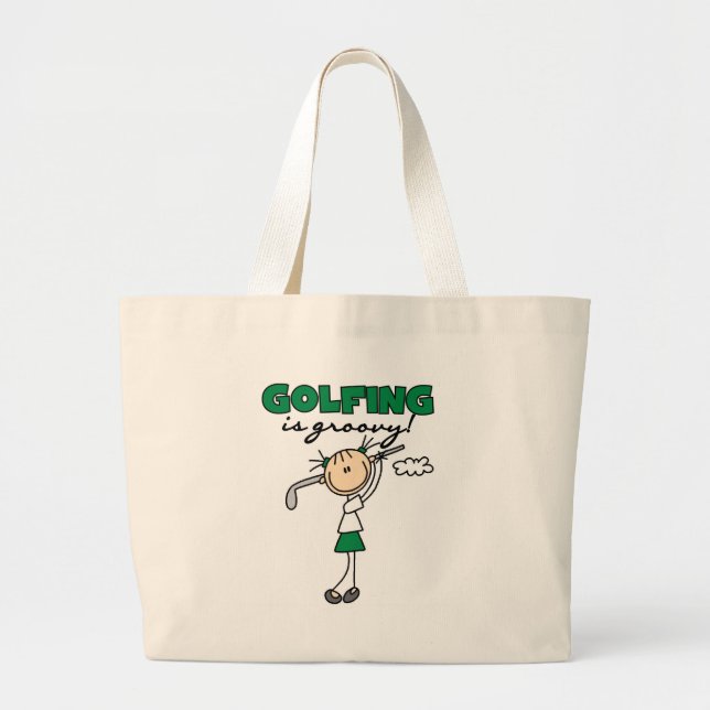 Bolsa Tote Grande O golfe é Groovy (Frente)