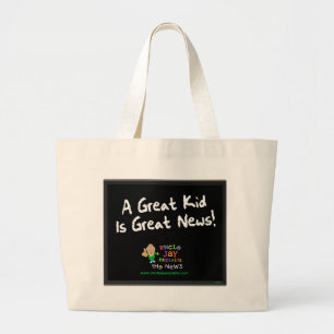 Bolsa Tote Grande O "grande miúdo é saco da grande notícia"