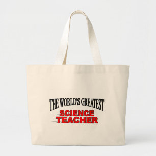 Bolsa Tote Grande O grande professor de ciências do mundo