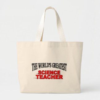 Bolsa Tote Grande O grande professor de ciências do mundo