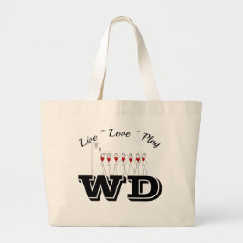 Bolsa Tote Grande O jogador feito sob encomenda posiciona o Netball