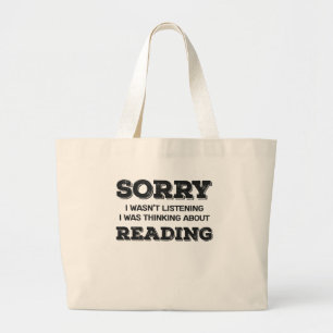 Bolsa Tote Grande O Livro do Lover, desculpa não estar a ouvir a pen