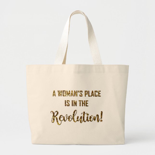 BOLSA TOTE GRANDE O LUGAR DE UMA MULHER... (Frente)