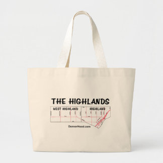Bolsa Tote Grande O mapa da vizinhança das montanhas