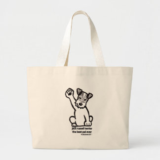 Bolsa Tote Grande O melhor amigo de Jack Russell