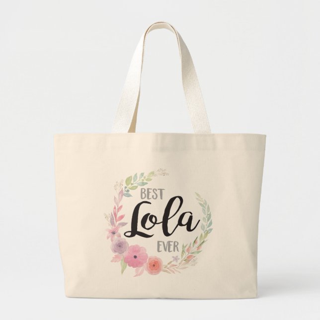 Bolsa Tote Grande O melhor nunca Lola (Frente)