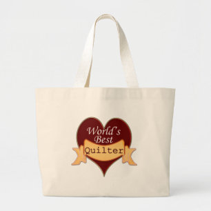 Bolsa Tote Grande O melhor Quilter do mundo