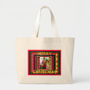 Bolsa Tote Grande O mundo à minha volta está feliz por ter você me c