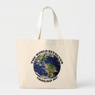 Bolsa Tote Grande O mundo se espalha ao meu redor