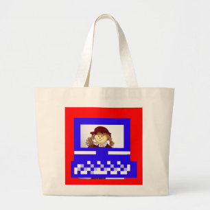 Bolsa Tote Grande O MUSEUM Artist Series Images Computer StrawGirl