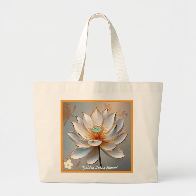 Bolsa Tote Grande "O Oásis Pacífico da Natureza" (Frente)