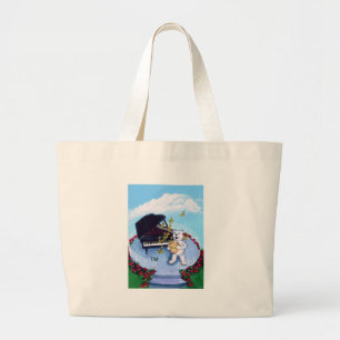 Bolsa Tote Grande O piano carrega a sacola musical do caráter