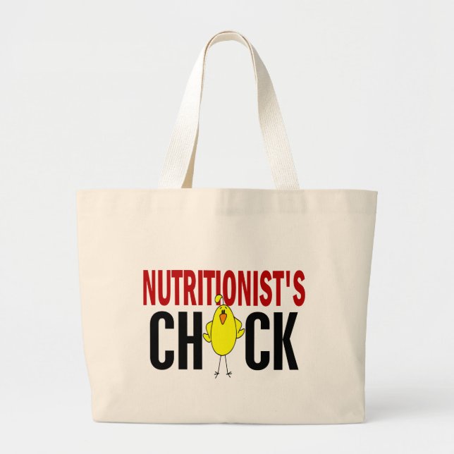 BOLSA TOTE GRANDE O PINTINHO DO NUTRICIONISTA (Frente)
