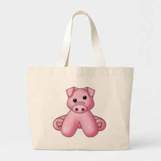 Bolsa Tote Grande O porco enchido de Lura