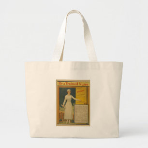 Bolsa Tote Grande O poster de 1917 WWI seja uma enfermeira treinada