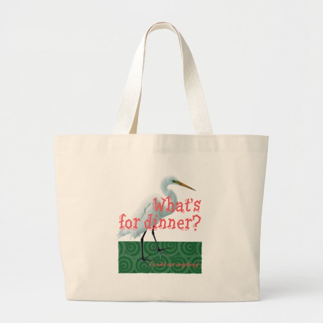 Bolsa Tote Grande O que há para janto? (Frente)