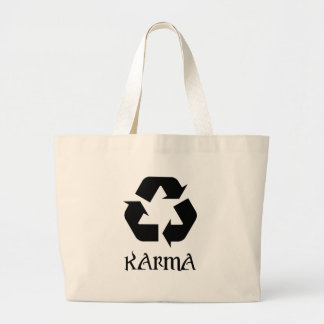 Bolsa Tote Grande O Reciclar Karma do que anda por aí aparece
