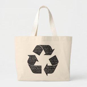 Bolsa Tote Grande O saco da arte da palavra lembra-nos de muitas
