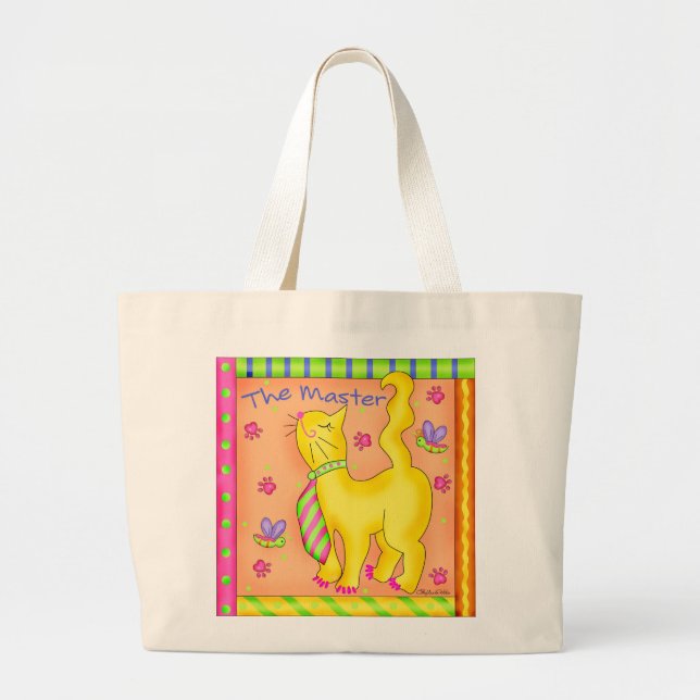 Bolsa Tote Grande O Saco de Tote do Gato-Mestre (Frente)