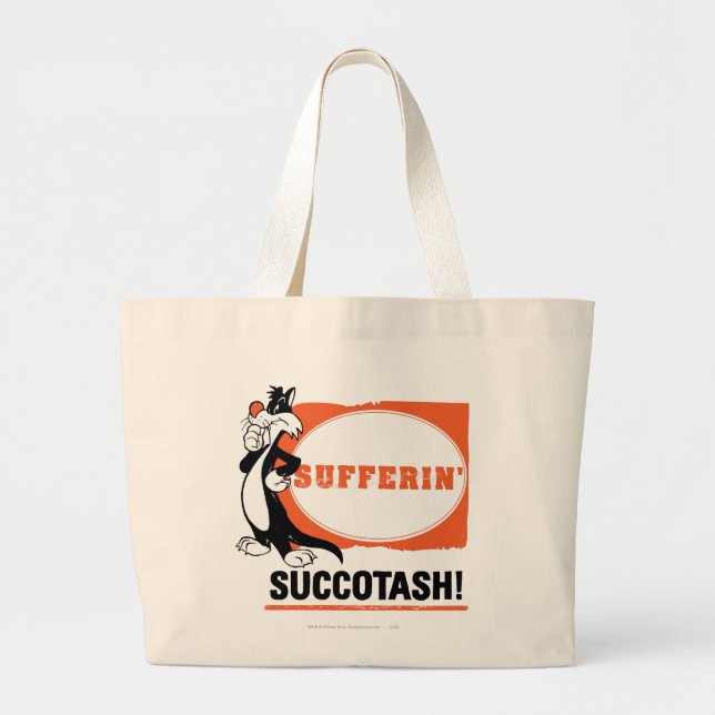 Bolsa Tote Grande O SYLVESTER™ Soferin' Succotash! (Frente)