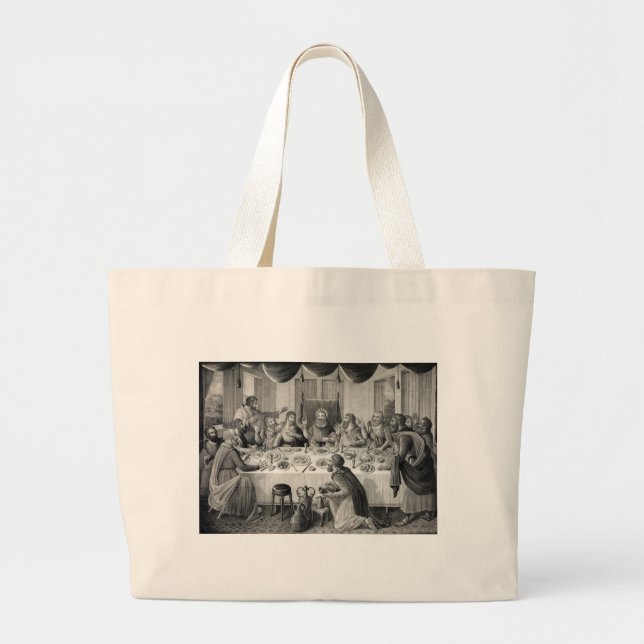Bolsa Tote Grande O último jantar (Frente)