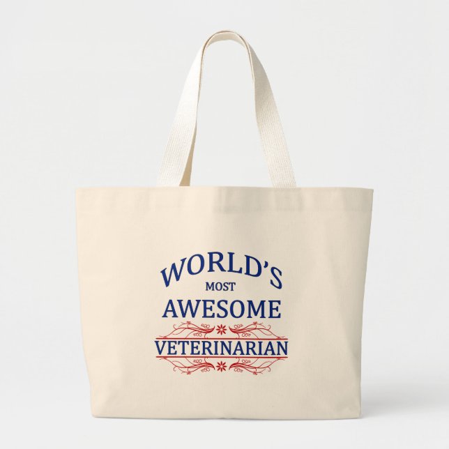 Bolsa Tote Grande O veterinário o mais impressionante do mundo (Frente)