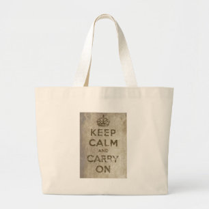 Bolsa Tote Grande O vintage mantem a calma e continua