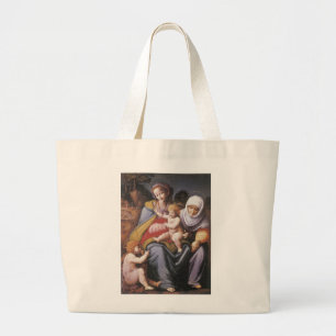Bolsa Tote Grande O Virgin e a criança com rua Elizabeth