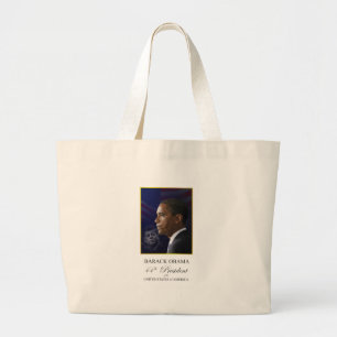 Bolsa Tote Grande Obama com retrato de JFK - sacola