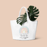 Bolsa Tote Grande Obrigado de professor de arco-íris de cor d'água m<br><div class="desc">O professor de arco-íris de cor-d-água moderna obrigado seu presente. Você é meu professor de herói. Nem todos os heróis vestem capas. Um belo presente.</div>