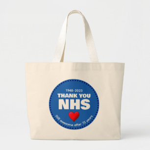 Bolsa Tote Grande OBRIGADO NHS A 75 Anos