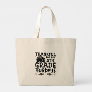 Bolsa Tote Grande Obrigado Por Meus Perus Da 5 - Ação De Graças