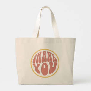 Bolsa Tote Grande Obrigado Retro Groovy 