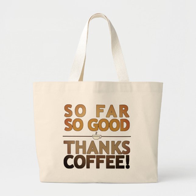 Bolsa Tote Grande Obrigados Café (Frente)