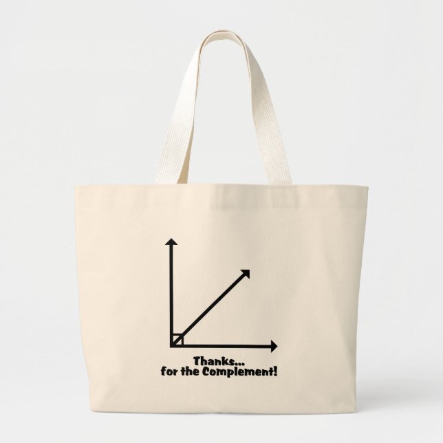Bolsa Tote Grande obrigados para o complemento (Frente)