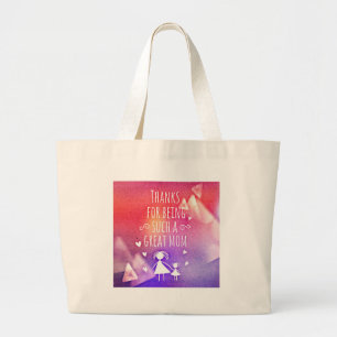 BOLSA TOTE GRANDE OBRIGADOS POR SER UMA MÃE TÃO EXCELENTE!