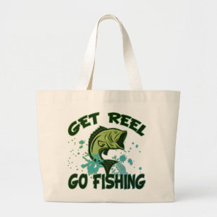 Bolsa Tote Grande Obtenha o carretel vão pescar