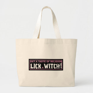 Bolsa Tote Grande Obtenha um gosto da religião - lamba uma bruxa