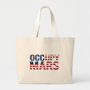 Bolsa Tote Grande Occupy Mars Tote Bag - Exploração Espacial Patriót