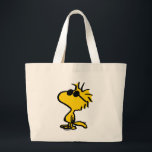 Bolsa Tote Grande Óculos de sol Legal de madeira<br><div class="desc">Dê uma olhada neste design super fofo com Woodstock vestindo óculos de sol legal.</div>