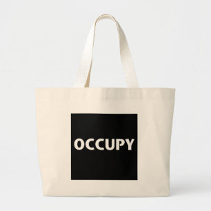Bolsa Tote Grande Ocupe (branco no preto)