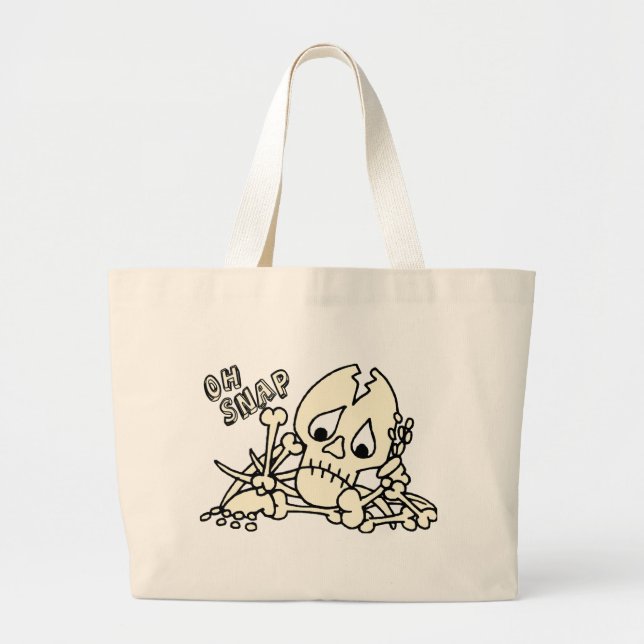 Bolsa Tote Grande Oh esqueleto instantâneo (Frente)