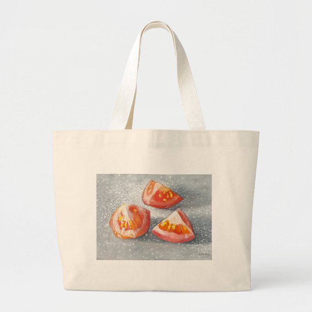 Bolsa Tote Grande Oiteiros de Tomate Salgado do Mar (Frente)