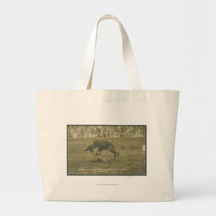 Bolsa Tote Grande Oklahoma Culy bulldogging.