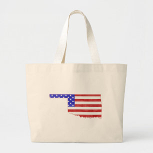 Bolsa Tote Grande Oklahoma modelou Patriótica Americana de Bandeira